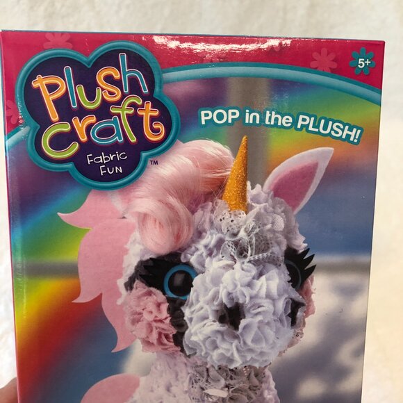 NWT Plush Craft 3D Unicorn, 5" x 4" x 10", Pink/White/Yellow/Grey - Picture 10 of 10